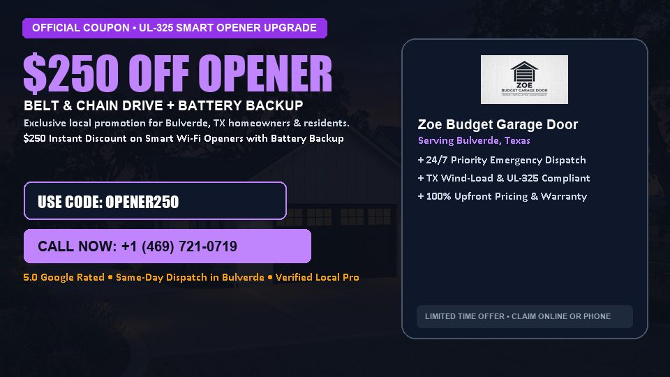 Zoe Budget Garage Door $250 OFF Premium LiftMaster Opener Installation